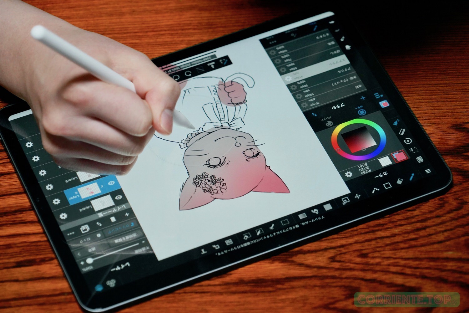 苹果铅笔评论(第二代)|专业的插画家在iPad Pro上画了一张图片 - Eeshanaviation.com
