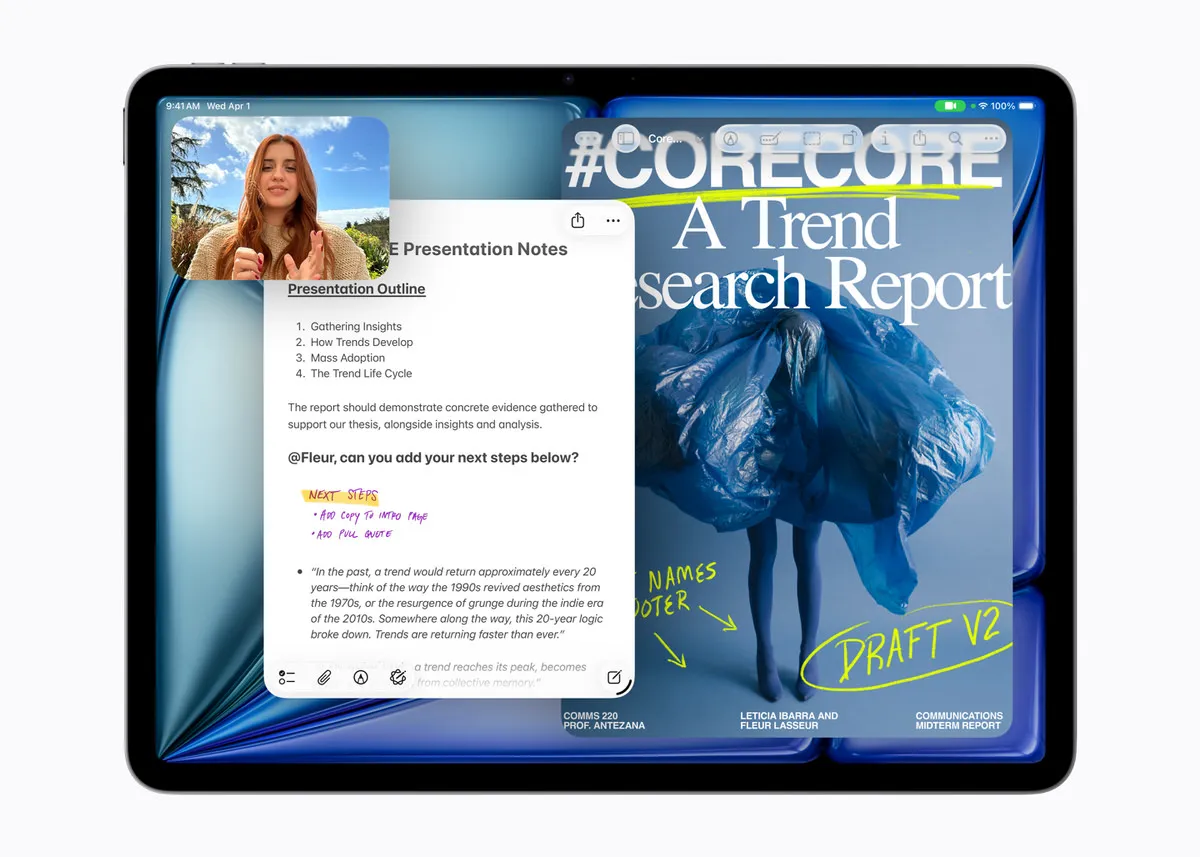 Apple 发布新款 iPad Air。 M4 性能提升 ~ 3 月 4 日开始预订,发售日期为 3 月 11 日