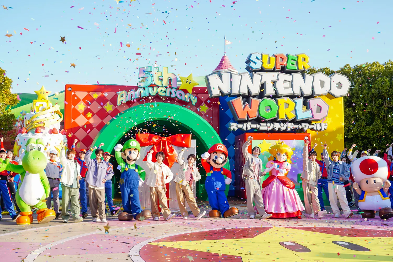 USJ“超级任天堂世界”开业五周年。与浪速男子“团结”庆祝周年纪念日开始